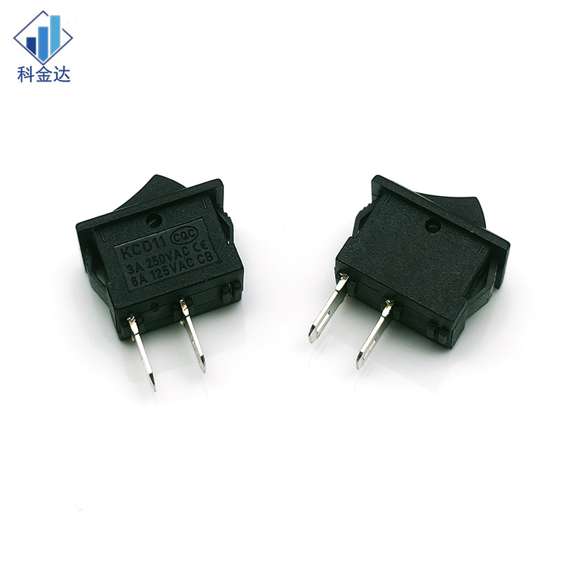 厂家批发船型开关 全铜10*15迷你型小风扇开关 KCD11两脚船型开关