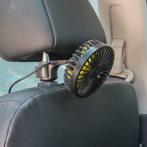 Car fan 12v24 volt small electric fan in car usb for air conditioning cooling and cooling artifact behind the car seat