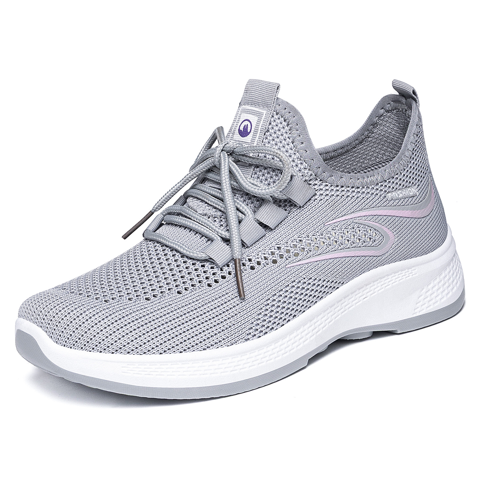 Zapatos de mujer zapatos de verano transfronterizos Temu simple ligero zapatos de malla hueco zapatos de tejido volador con suela suave zapatos casuales cómodos al por mayor