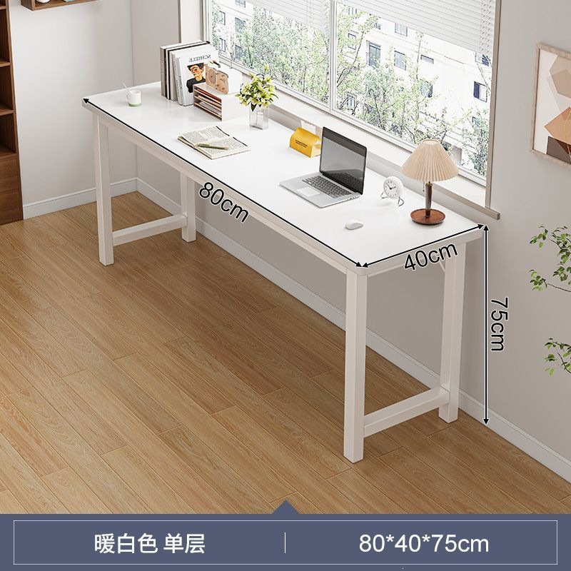 Mesa Mesa de estudio de estudiantes Mesa de dormitorio Mesa de alquiler de casa contra la pared Mesa de cama extrema estrecha Mesa de computadora simple image 17