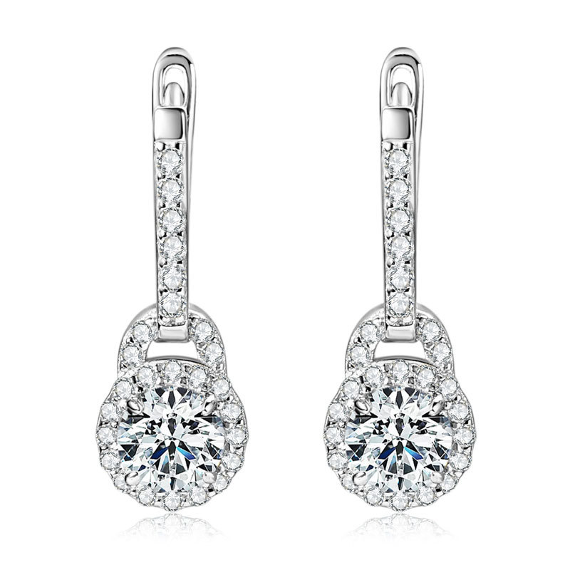 Exquisite Light Luxury Women's Water Drop Earrings in S925 Sterling Silver with Moissanite, Elegant Fashion Jewelry for Women