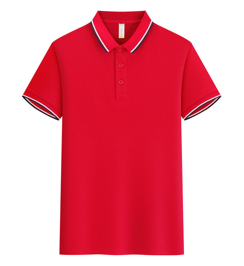 Hielo de oxígeno algodón Asia-Europa código transfronterizo empresa publicidad camisa de trabajo solapa de manga corta polo ropa de trabajo personalizada logotipo impreso
