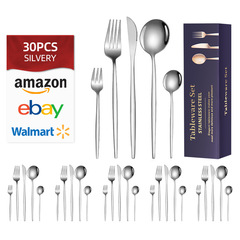 Spoon掲陽メーカー卸売り越境供給源30点セット食器セットアマゾンステンレスナイフとフォークスプーン