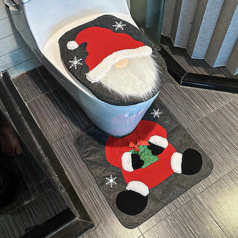 クロスボーダー新しいクリスマス顔のない老人トイレカバーホームホテルクリスマストイレカバークリスマストイレ装飾|undefined