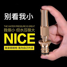 纯铜加厚增压喷枪水管万能接头冲洗浇花可调节高压喷头洗车水枪