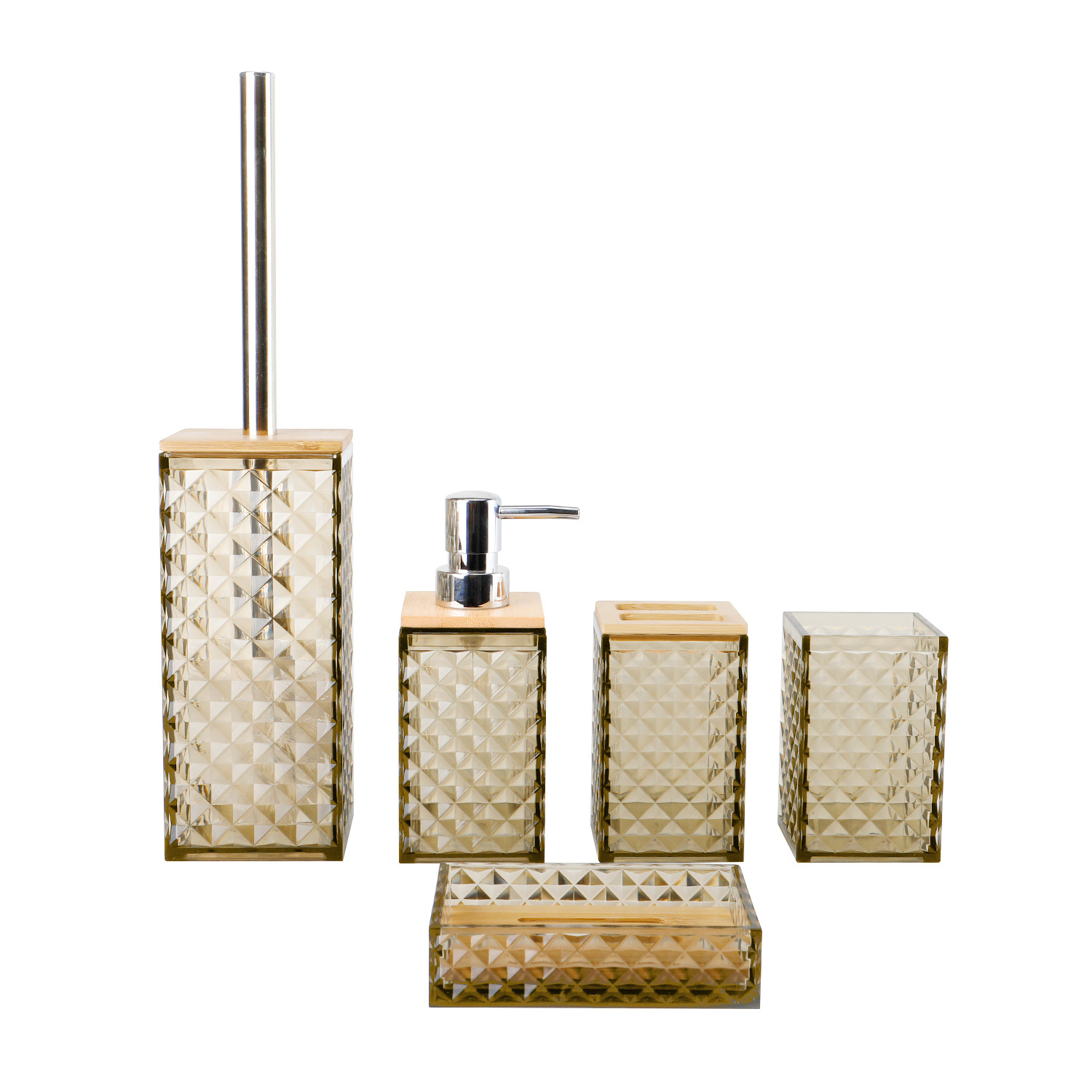 5002-5 Cubierta de bambú de 5 piezas - Beige