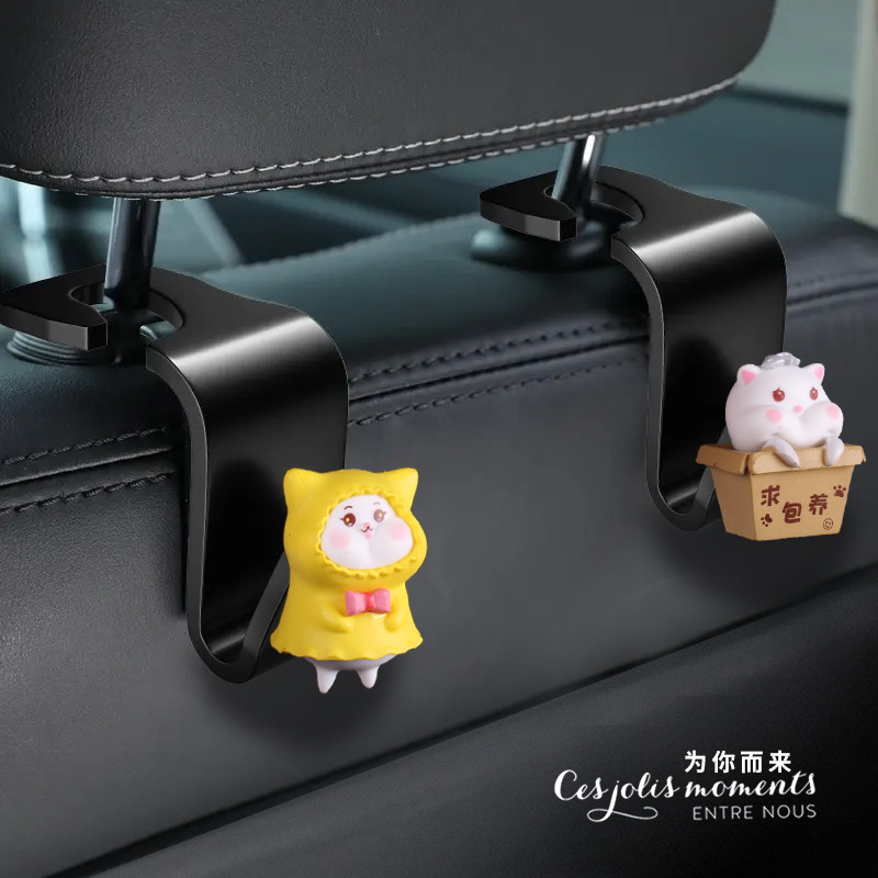 Gancho de coche de anime tridimensional de dibujos animados gancho de coche gancho de asiento multifuncional asiento lindo de dibujos animados para niñas