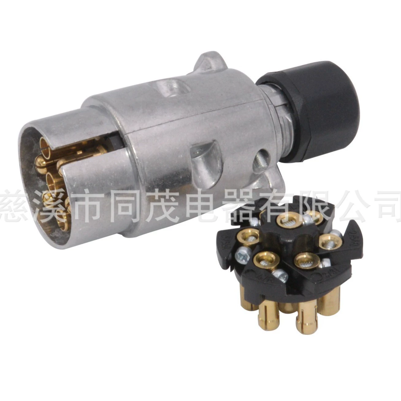 TM3012D 7-контактный 12-вольтовый алюминиевый разъем для грузового автомобиля, кабельный разъем, европейский автомобильный прицеп, сигнал