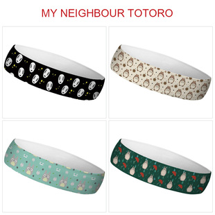 Hayao Miyazaki Totoro anime peripheral sports headband fitness protection sweat-proof non-slip running hair band sweat band wholesale