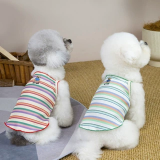 宠物衣服春夏装薄款吊带背心狗狗猫咪比熊博美比熊小型犬动动背心