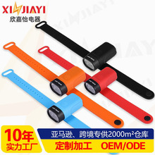 多功能led头盔灯警示灯USB充电户外运动夜跑自行车灯