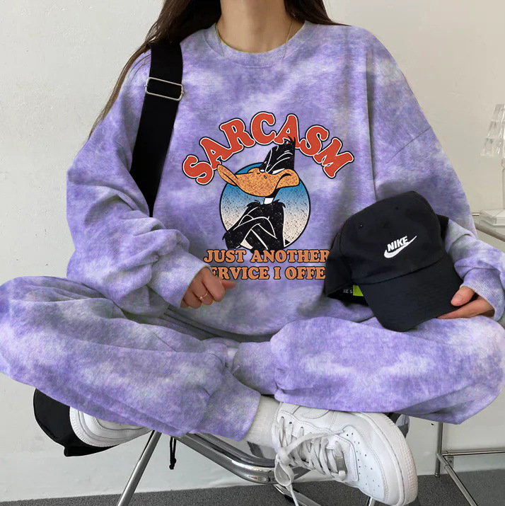 suitsuit炸街高级感休闲运动显瘦圆领卫衣套装女秋冬加绒时尚薄款|undefined
