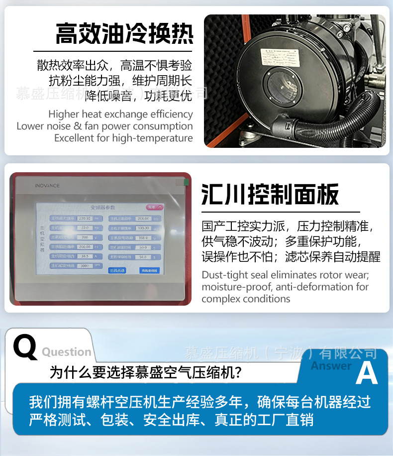 In-stock screw-type air compressor 7.5kw 15kw industrial-grade permanent magnet variable frequency energy-saving air pump air compressor
