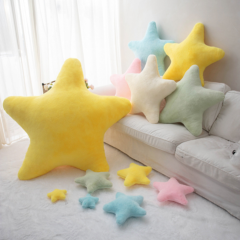 Cute ins Little Star Pillow Five-pointed Star Plush Toy Cushion Sofa Pillow Floor Bay Window Cushion Wholesale Cute ins Little Star Pillow Five-pointed Star Plush Toy Cushion Sofa Pillow Floor Bay Window Cushion Wholesale