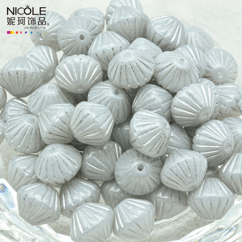 Importado Checo Baos Osha esmaltado linterna cuentas de mano 9mm accesorios de material DIY pulsera alrededor de 100 piezas