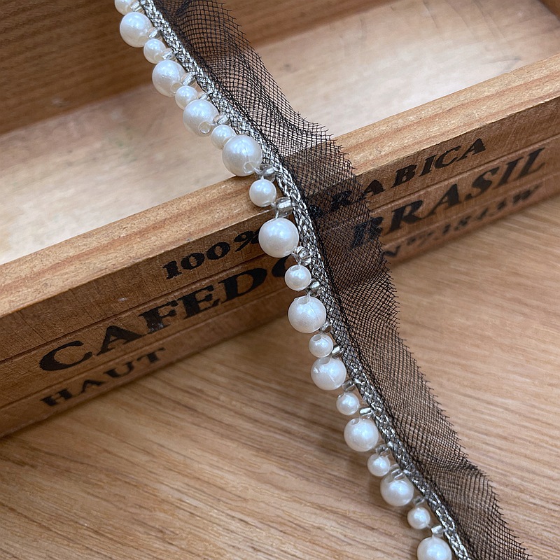 網布銀糸リボン手作りビーズ真珠レース民族風漢服装飾模造真珠diy補助材料卸売り