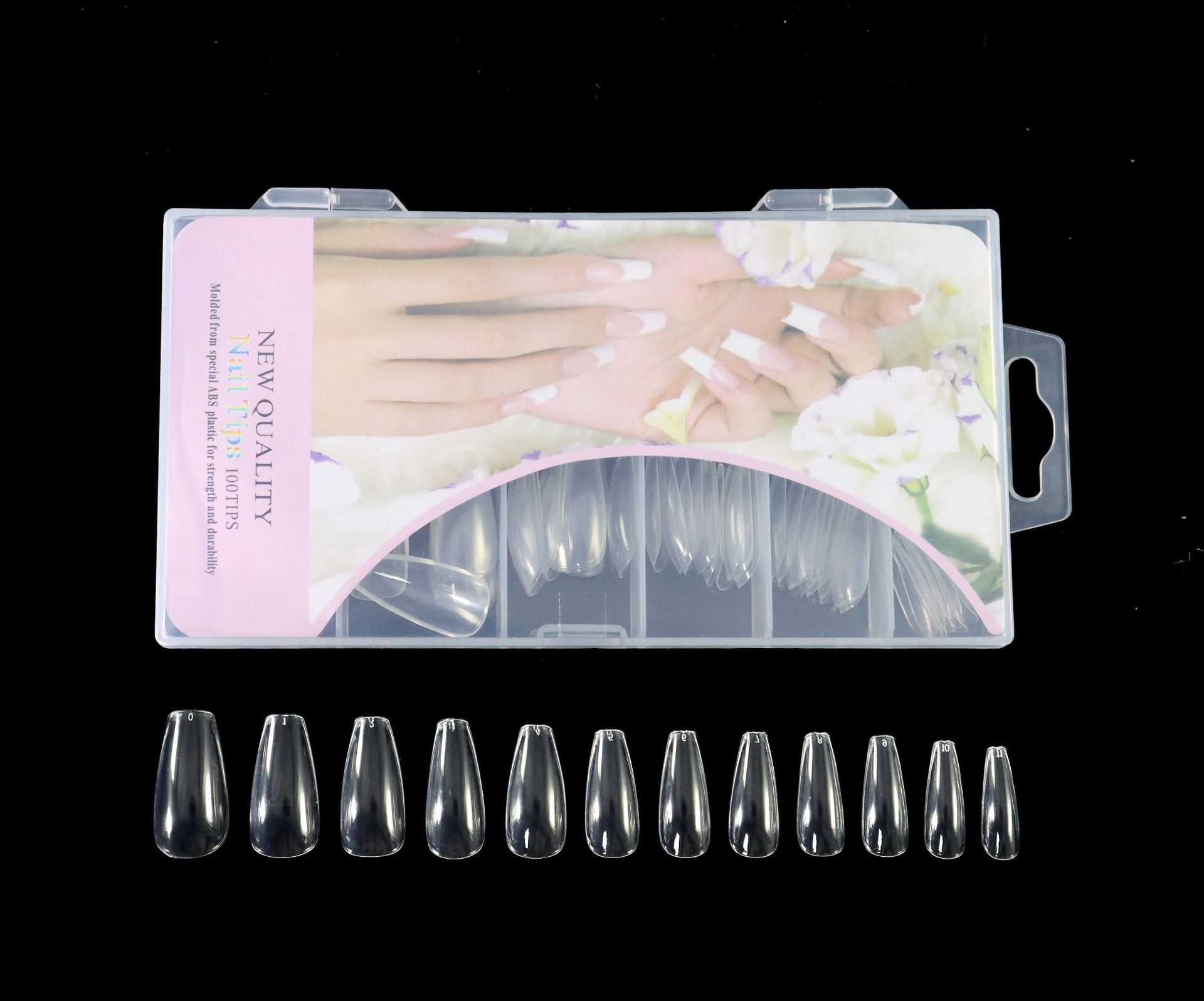 Uñas postizas de 120 piezas, transparentes, sin marcas, semi-completas, al por mayor