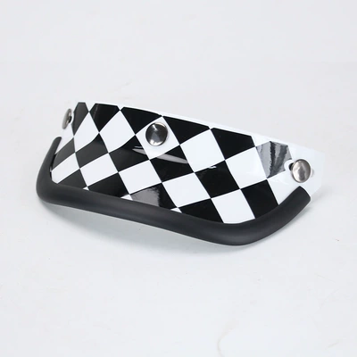 Three-Button Helmet Visor Modification with DIY Accessories, Cute Universal Retro Helmet with Windshield for Motorcycles