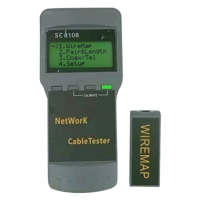 Тестер обрывов SC8108 для измерения длины, тестер сетевого кабеля, простая упаковка, перезаряжаемый тестер телефонных линий, оптом