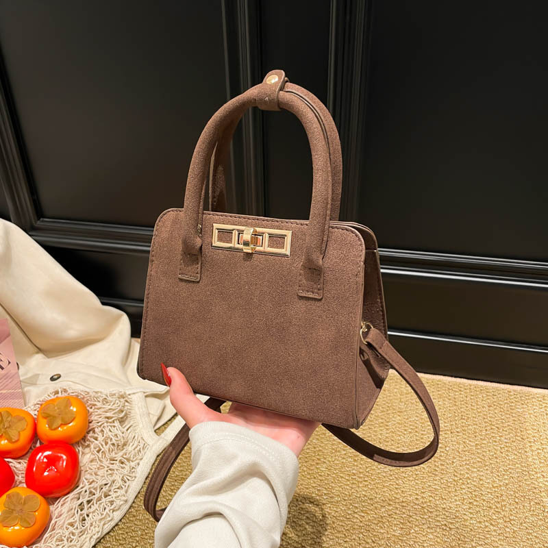 时尚复古通勤简约小众设计包包女包冬季新款单肩包手提小方包跨境