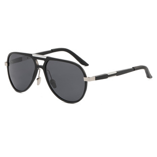 2022 new aluminum magnesium double beam polarized sunglasses men's outdoor sports riding sunglasses driver driving sunglasses