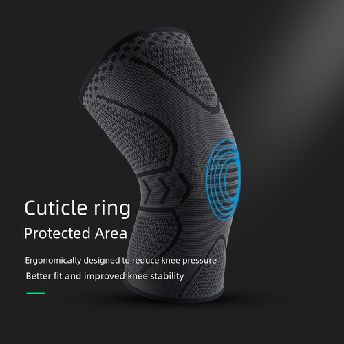 Factory Outdoor Sports Men and Women Fitness Running Basketball Hiking Anti-Slip Knitted Protective Knee Guards Wholesale Protective Gear