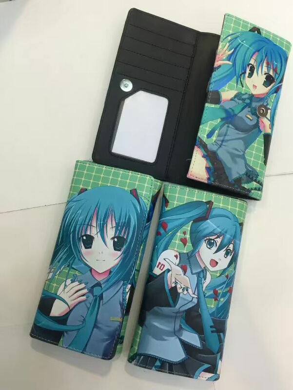 Hatsune Miku anime long wallet Youth student PU wallet men's and women's clutch card holder