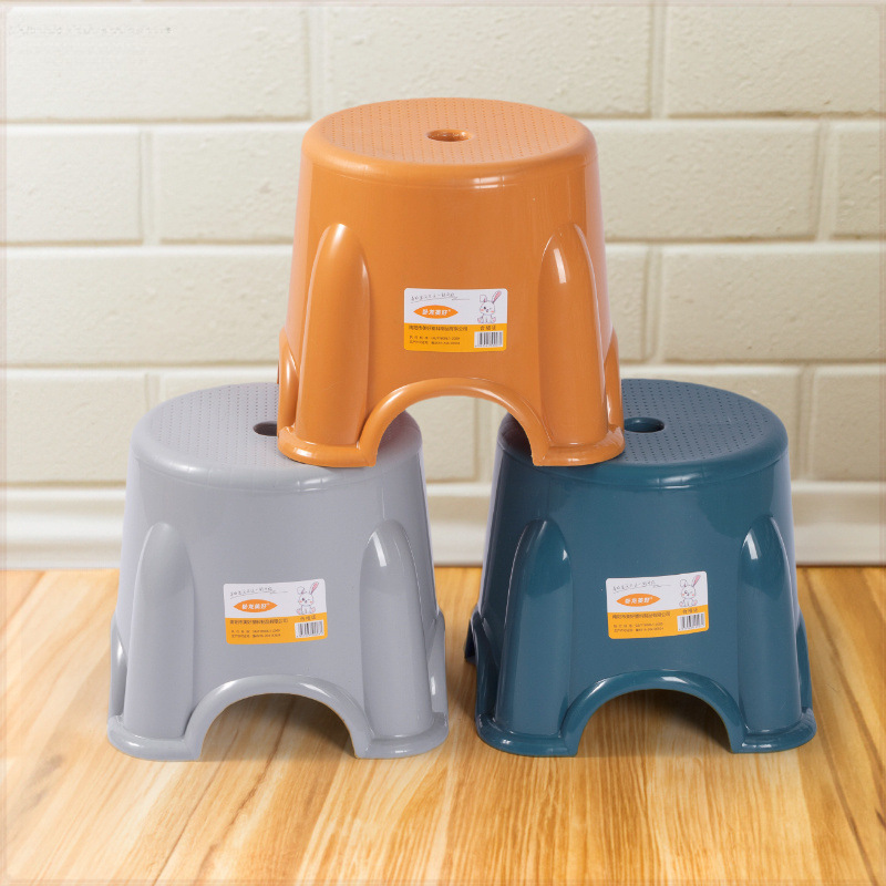 Thickened Plastic Small Stool for Home Use, Small Bench for Living Room, Stackable Square Stool, Coffee Table Stool, Bathroom Children's Low Stool, Durable
