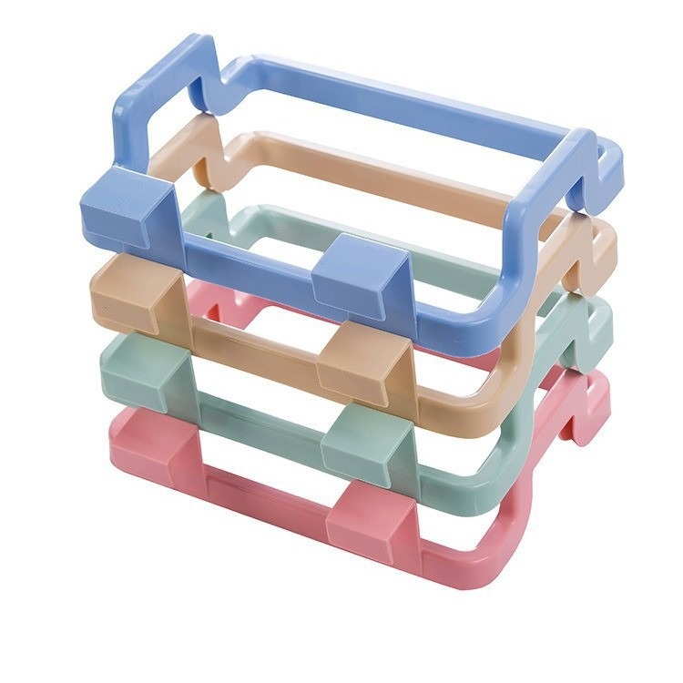 Colgable en la parte posterior de la puerta, gancho para bolsa de basura, soporte para bolsa de plástico, almacenamiento multifuncional, puerta del gabinete, trapo trasero, colgante