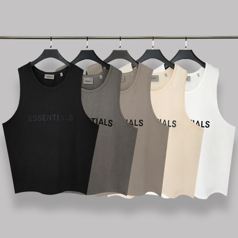 ESSENTIALS HHH American high-street trendy brand casual loose T-shirt with front lettering FOG vest base layer men's