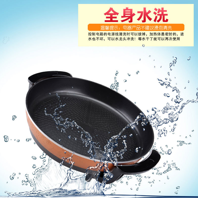 電気フライパン、家庭用多機能フライパン、電気鍋、新型バーベキューノンスティックパン、パンケーキ電気機械焼き鍋、電気パン焼き機|undefined