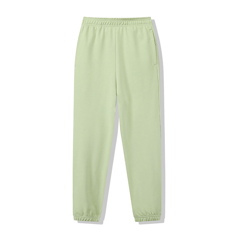 Pantalones deportivos casuales de color sólido de los hombres y las mujeres mismo peinado algodón luz tablero impreso cordón fitness correr suéter pantalones largos