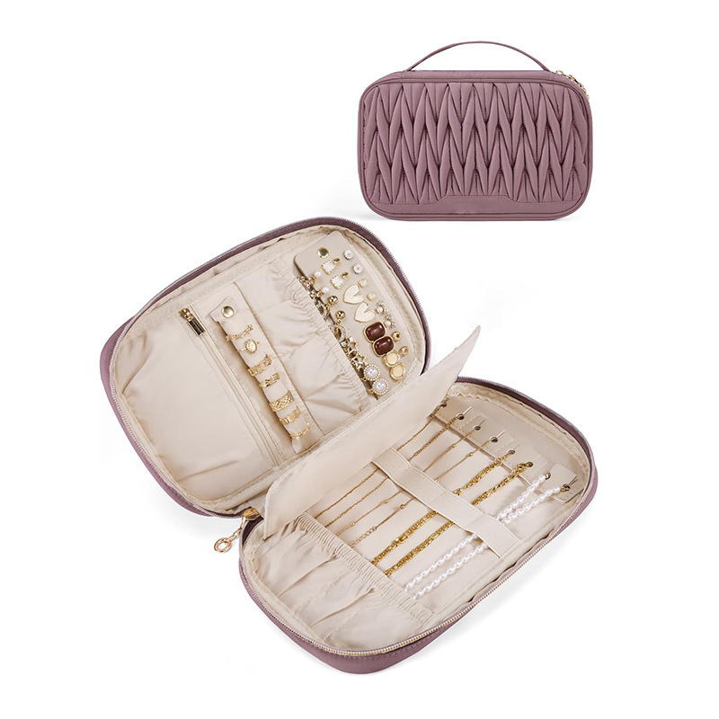 Nueva bolsa de moda para mujeres bolsa de joyería de viaje caja de joyería y caja de almacenamiento de pendientes