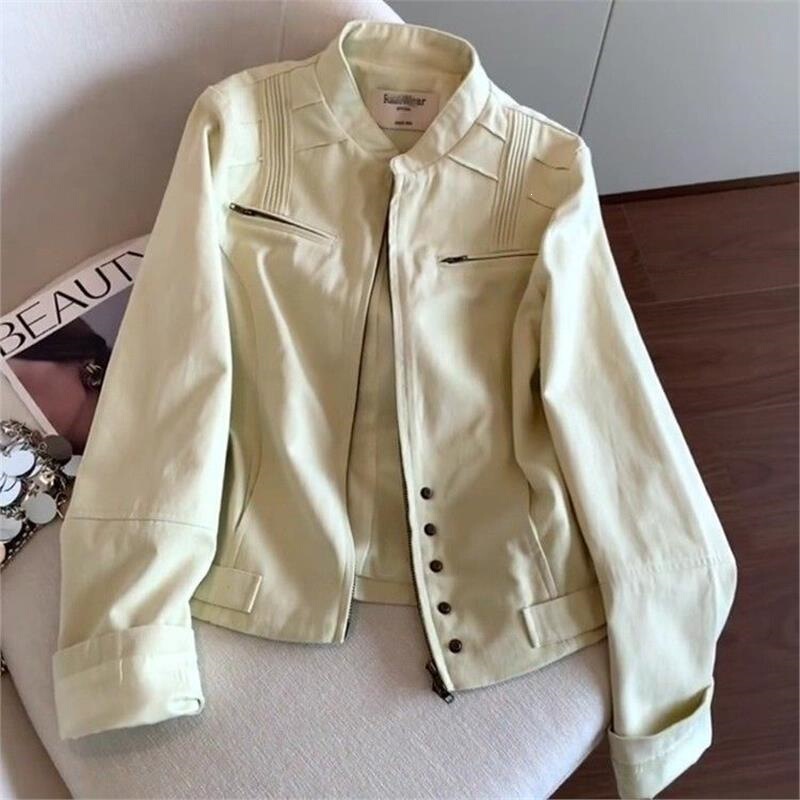 Hong Kong Style Youthful Spring and Autumn Women's Jacket, Fashionable and Stylish, Casual and Slimming, Basic Style, Unique and Versatile Jacket Hong Kong Style Youthful Spring and Autumn Women's Jacket, Fashionable and Stylish, Casual and Slimming, Basic Style, Unique and Versatile Jacket