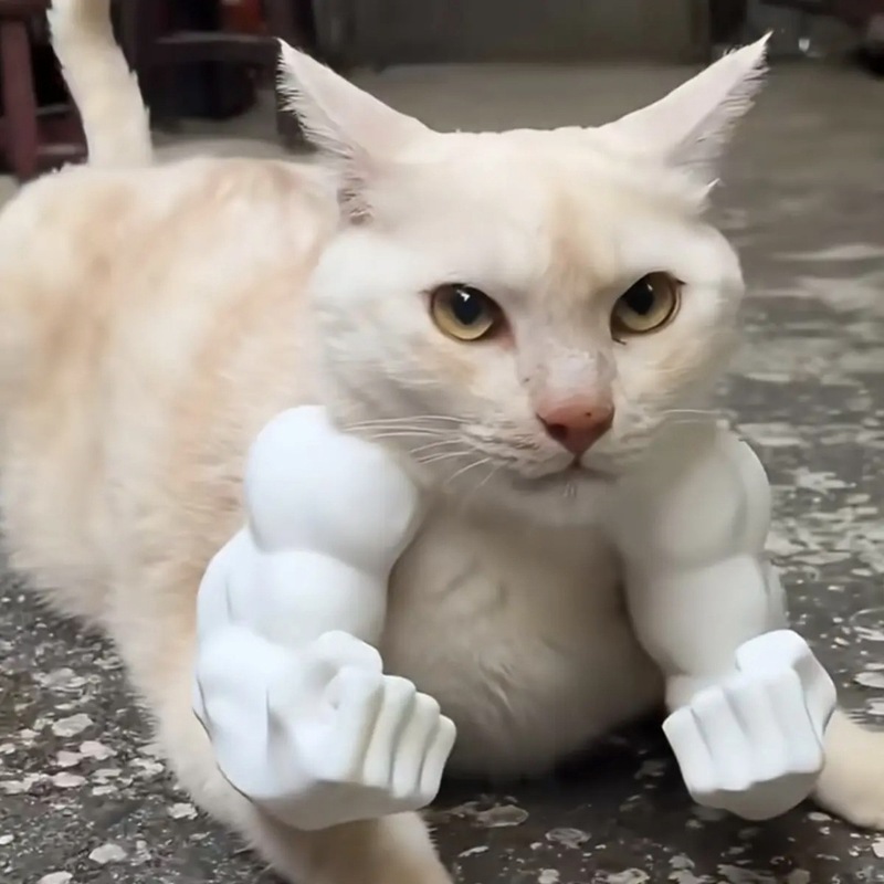 ハルク猫アームペット子犬のおもちゃ写真小道具 3D 印刷かわいい面白いクリエイティブ猫服バックパック|undefined