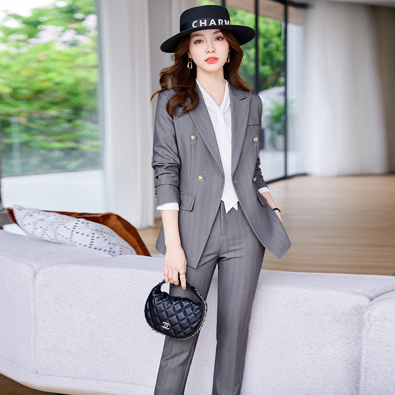high quality women's business commuter jacket, fashion casual suit, two-piece pants, office tuxedo