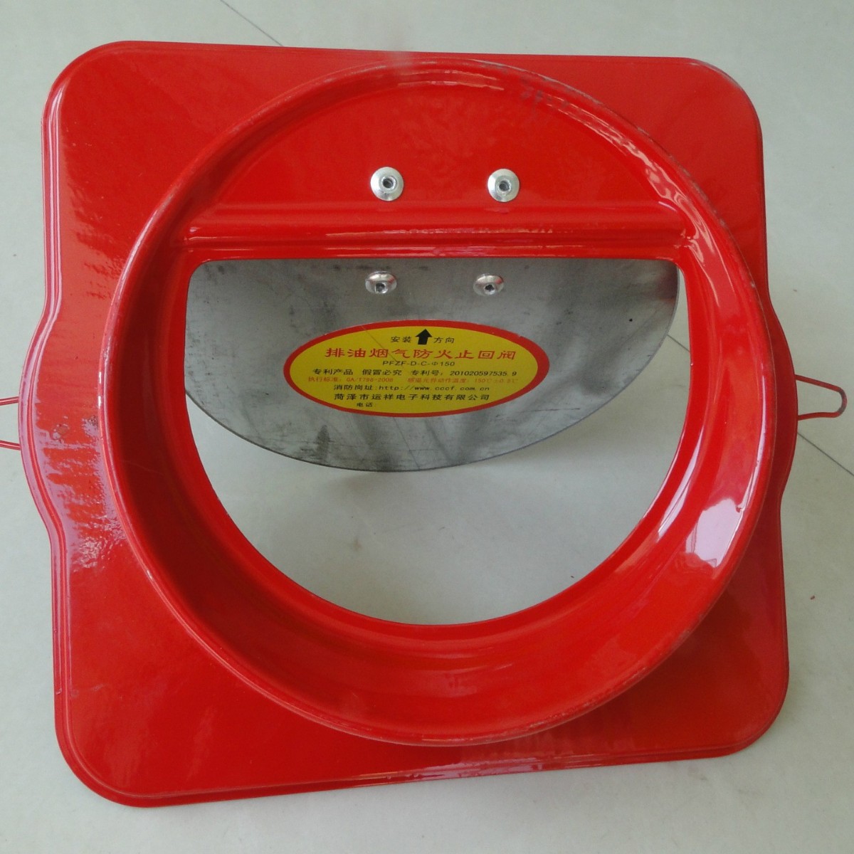 160喷塑铸铁公共厨房烟道油烟机止回阀止逆阀防火阀防烟宝防串味