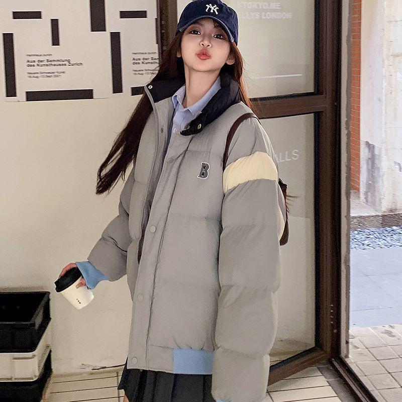 Comercio exterior ropa de algodón plumón ropa de algodón mujer 2024 invierno nuevo estilo corto de cuello vertical ropa de algodón estudiante ropa de pan chaqueta pequeña image 4