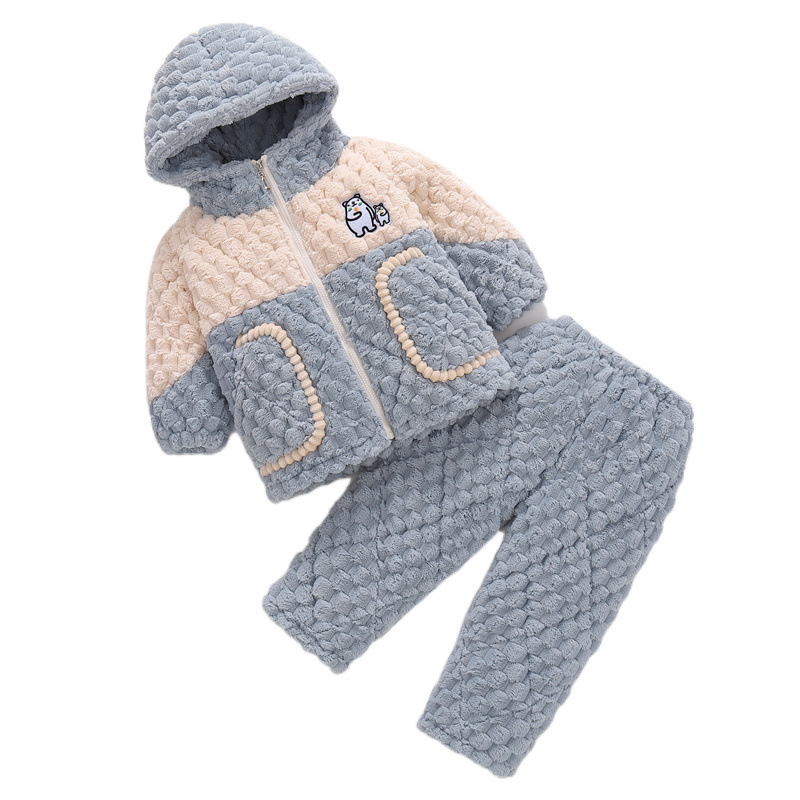 Children's quilted flannel demi-season pijama