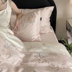 100sオーストリア蘭精天糸四点セットフランス式少女心刺繍夏氷糸シーツカバー三点セット