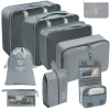 [Nine -piece set of cosmetic bags, wash bags] Gray