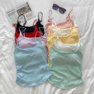 Design solid color underwear as outerwear, beautiful back, backless