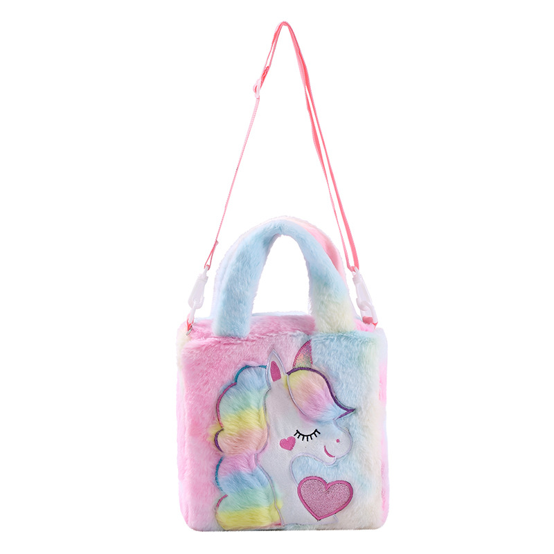 Girl's Medium Plush Cartoon Cute Sewing Machine Square Zipper Crossbody Bag display picture 9