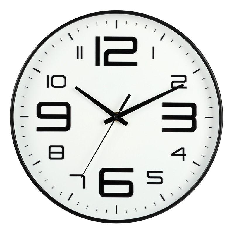Reloj de pared de cuarzo 8 pulgadas 20CM estéreo silencioso digital creativo moda casa salón al por mayor