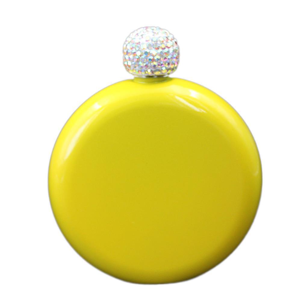 Stainless steel portable flask, painted round 5-ounce baijiu flask, gift flask manufacturer