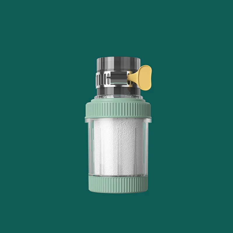 Faucet filter nozzle, universal adapter, removable washable filter element, splashproof