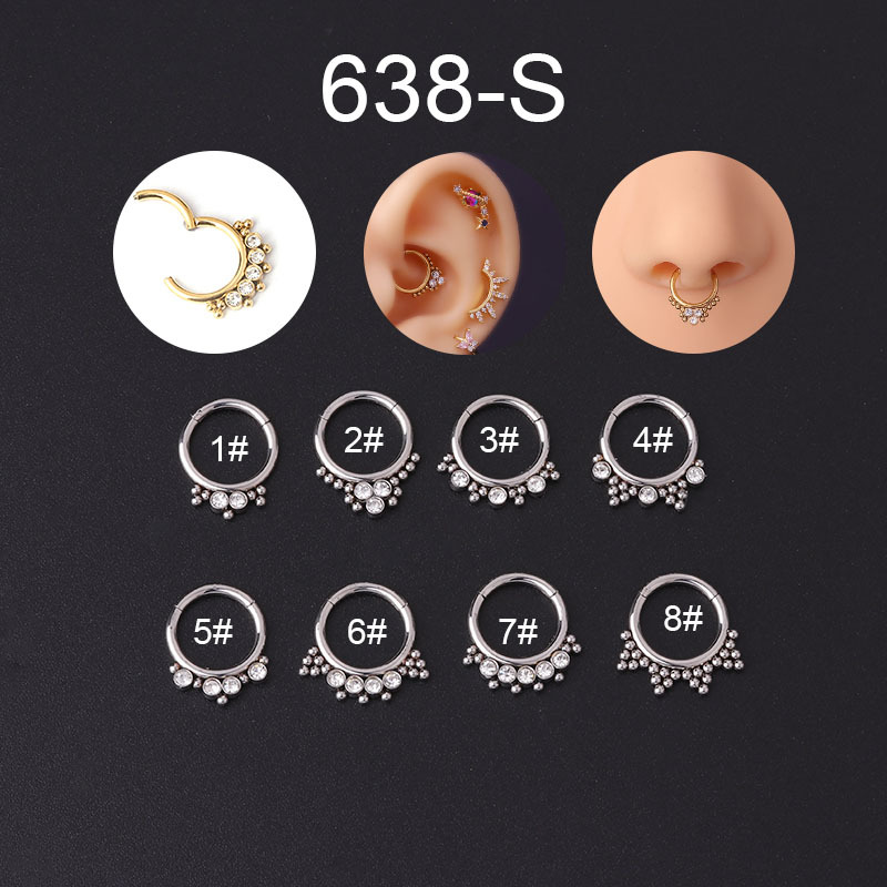 Ethnic Style Geometric Stainless Steel Plating Nose Ring display picture 3