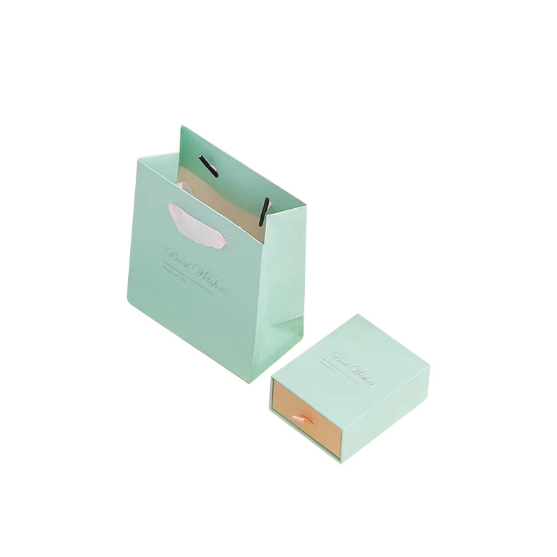 Caja de cajón azul rosa collar pendientes anillo pulsera joyería caja de joyería lujosa fresca caja de regalo al por mayor