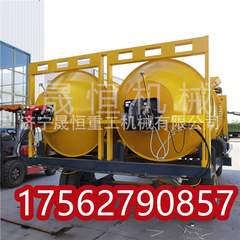 双桶沥青拌合机 路面修补沥青自动加热搅拌机拌和机沥青修补设备