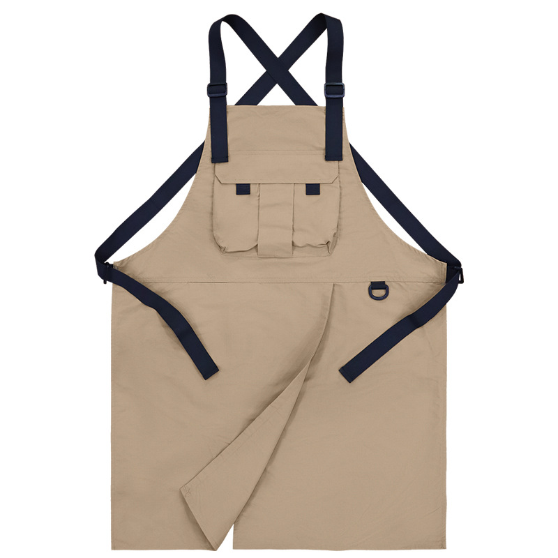 Delantal de pierna dividida de Amazon transfronterizo, impermeable y dividido, ropa de trabajo de peluquero, herramientas de teñido en caliente, delantal al por mayor, personalización